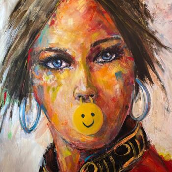 Painting titled "Smile" by Ralf Benick, Original Artwork, Acrylic