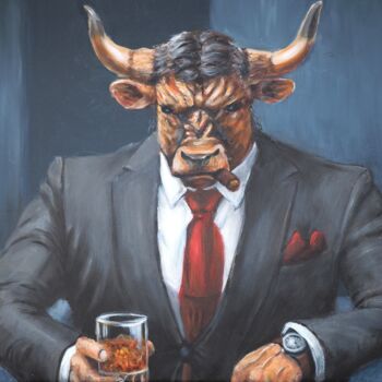 Painting titled "Big Boss" by Ralf Benick, Original Artwork, Acrylic