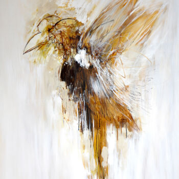 Pintura titulada "Bird Figure / Ptako…" por Justyna Ralicka, Obra de arte original, Oleo