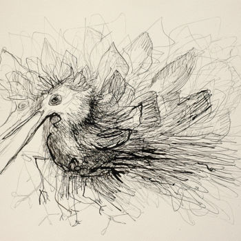 Tekening getiteld "Bird / Ptaszydło" door Justyna Ralicka, Origineel Kunstwerk, Anders