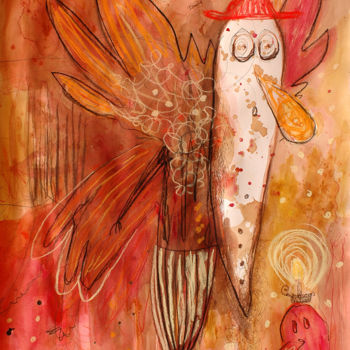 Dessin intitulée "Motyl / Butterfly" par Justyna Ralicka, Œuvre d'art originale