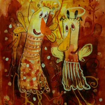 Drawing titled "Saints / Święci" by Justyna Ralicka, Original Artwork