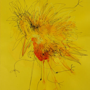 Desenho intitulada "Ptachu / Birdy" por Justyna Ralicka, Obras de arte originais