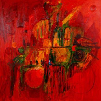 Pittura intitolato "Czerwona Martwa / R…" da Justyna Ralicka, Opera d'arte originale, Olio