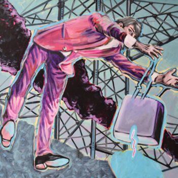 Schilderij getiteld "entgleiten" door Ralph Hackeland, Origineel Kunstwerk, Acryl