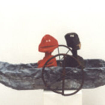 Sculpture titled "In einem Boot" by Ralph Kleiner, Original Artwork