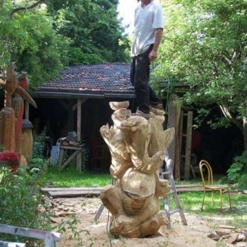 Skulptur mit dem Titel "Ganesha" von Ralph Kleiner, Original-Kunstwerk