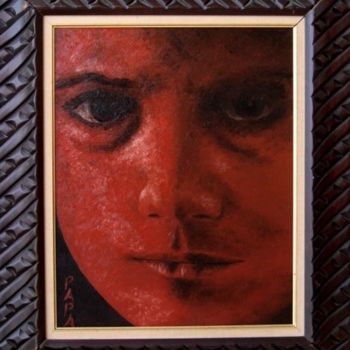 Painting titled "Red Face" by Ralph Papa, Original Artwork