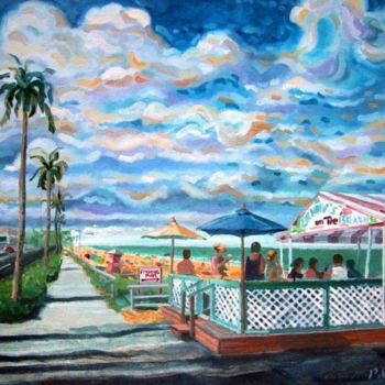 Malerei mit dem Titel "On The Beach" von Ralph Papa, Original-Kunstwerk, Öl