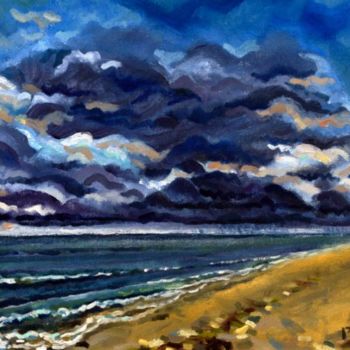 Painting titled "Approaching Storm" by Ralph Papa, Original Artwork, Oil