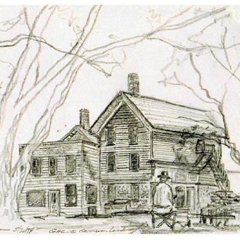 Drawing titled "Artist at Garrison" by Ralph Papa, Original Artwork, Other