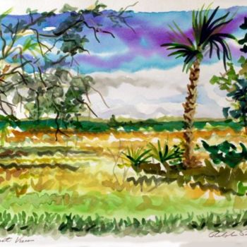 Painting titled "Florida Sanctuary" by Ralph Papa, Original Artwork, Oil