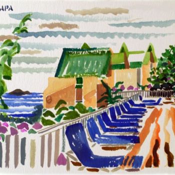 Painting titled "At Megan's Bay" by Ralph Papa, Original Artwork