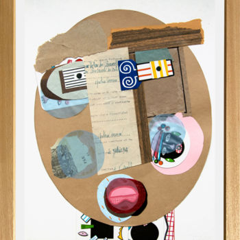 Collages titled "The Amateur" by Raluca Arnăutu, Original Artwork, Collages Mounted on Cardboard