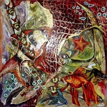 Pittura intitolato "The aquarium" da Raluca Cirti, Opera d'arte originale, Olio