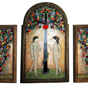 Skulptur mit dem Titel "THE TREE OF THE KNO…" von Raluca-Ioana Enăchescu, Original-Kunstwerk, Mosaik