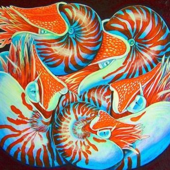 Pintura intitulada "CONCHAS - Crustaceo" por Ramanefer, Obras de arte originais
