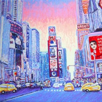 Painting titled "New York" by Ramanefer, Original Artwork