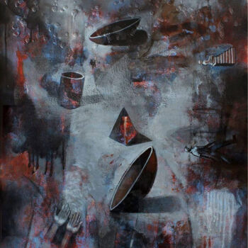 Painting titled "Emptiness III" by Ramesh Terdal, Original Artwork, Acrylic