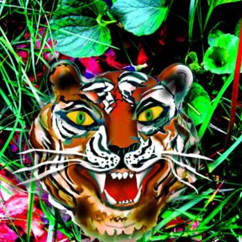 Digital Arts titled "Tiger 1" by Rami Benatar, Original Artwork