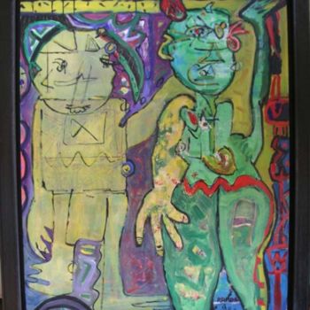 Peinture intitulée "L'homme grenouille" par Ramon, Œuvre d'art originale