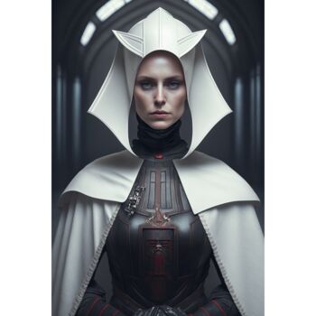 Digital Arts titled "Nun Vader 4" by Ramona Gliga, Original Artwork, AI generated image