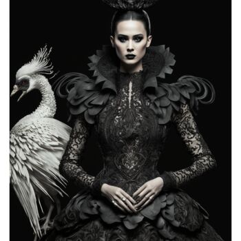 "Black Swan 4" başlıklı Dijital Sanat Ramona Gliga tarafından, Orijinal sanat, AI tarafından oluşturulan görüntü