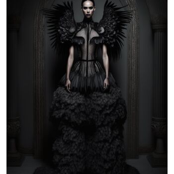 Arte digitale intitolato "Black Swan 5" da Ramona Gliga, Opera d'arte originale, Immagine generata dall'IA