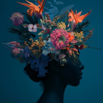 Digitale Kunst mit dem Titel "My thoughts create…" von Ramona Gliga, Original-Kunstwerk, Digitale Collage