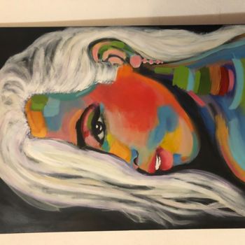 Painting titled "The girl last night…" by Ramonika Adam, Original Artwork, Acrylic