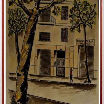 Peinture intitulée "Calle" par Ramon Oliveras, Œuvre d'art originale