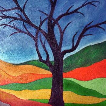 Painting titled "Paisaje 17" by Ramon Oliveras, Original Artwork