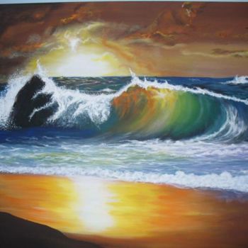 Painting titled "hawai 01" by Raza Mirza, Original Artwork, Oil