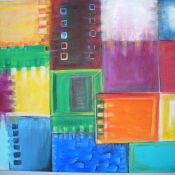 Painting titled "abstract 01" by Raza Mirza, Original Artwork, Oil