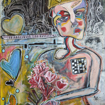 Painting titled "''My Way'': Love &…" by Rana Siba, Original Artwork, Acrylic