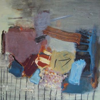 Painting titled "Abstract landscape" by Rana Feghaly, Original Artwork