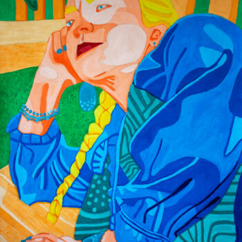 Картина под названием "Hannah No. 5" - Randall Steinke, Подлинное произведение искусства, Масло Установлен на Деревянная рам…