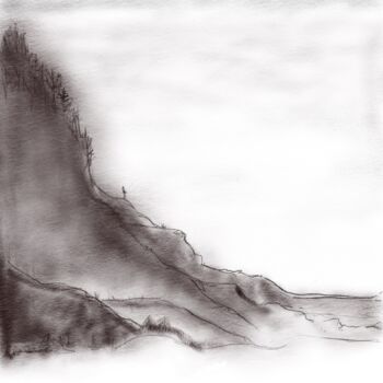Arte digitale intitolato "Cliffs" da Randy Addy, Opera d'arte originale, Pittura digitale