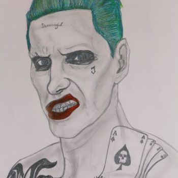 Dessin intitulée "Joker version Suici…" par Randy Lac, Œuvre d'art originale