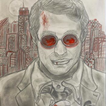 Dessin intitulée "Matt Murdock Darede…" par Randy Lac, Œuvre d'art originale