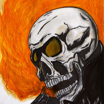 Desenho intitulada "Ghost Rider" por Randy Lac, Obras de arte originais