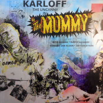 제목이 "THE MUMMY"인 콜라주 Randy A Bennett Art로, 원작