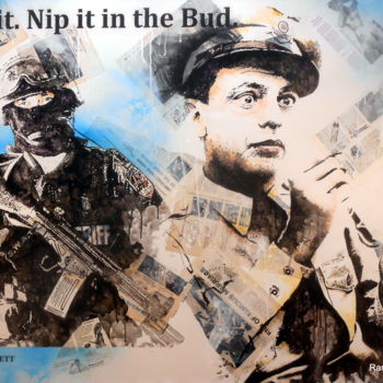 拼贴 标题为“NIP IT IN THE BUD” 由Randy A Bennett Art, 原创艺术品