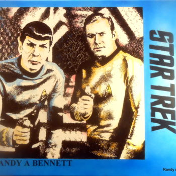 「STAR TREK」というタイトルの絵画 Randy A Bennett Artによって, オリジナルのアートワーク, アクリル