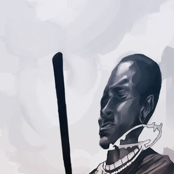 Digitale Kunst mit dem Titel "Initiation, Narok." von Randy Dims, Original-Kunstwerk, Digitale Malerei