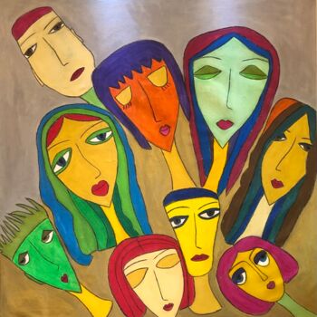 Schilderij getiteld "Freedom of choice" door Rania Akel, Origineel Kunstwerk, Olie