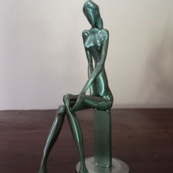 Sculpture titled "Solitude" by Ranil Sugathapala, Original Artwork, Stainless Steel