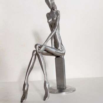 Sculpture intitulée "Solitude 1" par Ranil Sugathapala, Œuvre d'art originale, Acier inoxydable