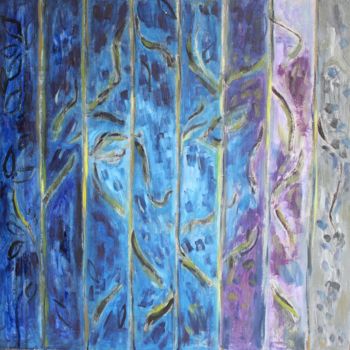 Painting titled "apparition-in-blue.…" by Ranjit Rongpi, Original Artwork