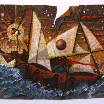 Pintura titulada "M. Jackson's Yacht" por Ran Webber, Obra de arte original, Otro